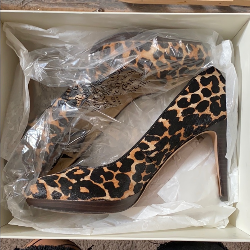 Coach Giovanna Leopard Print Heels